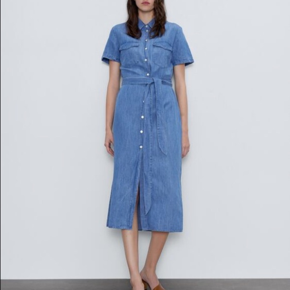 Zara Linen Blend 90’s Britney Dress, Size M, Excellent Condition